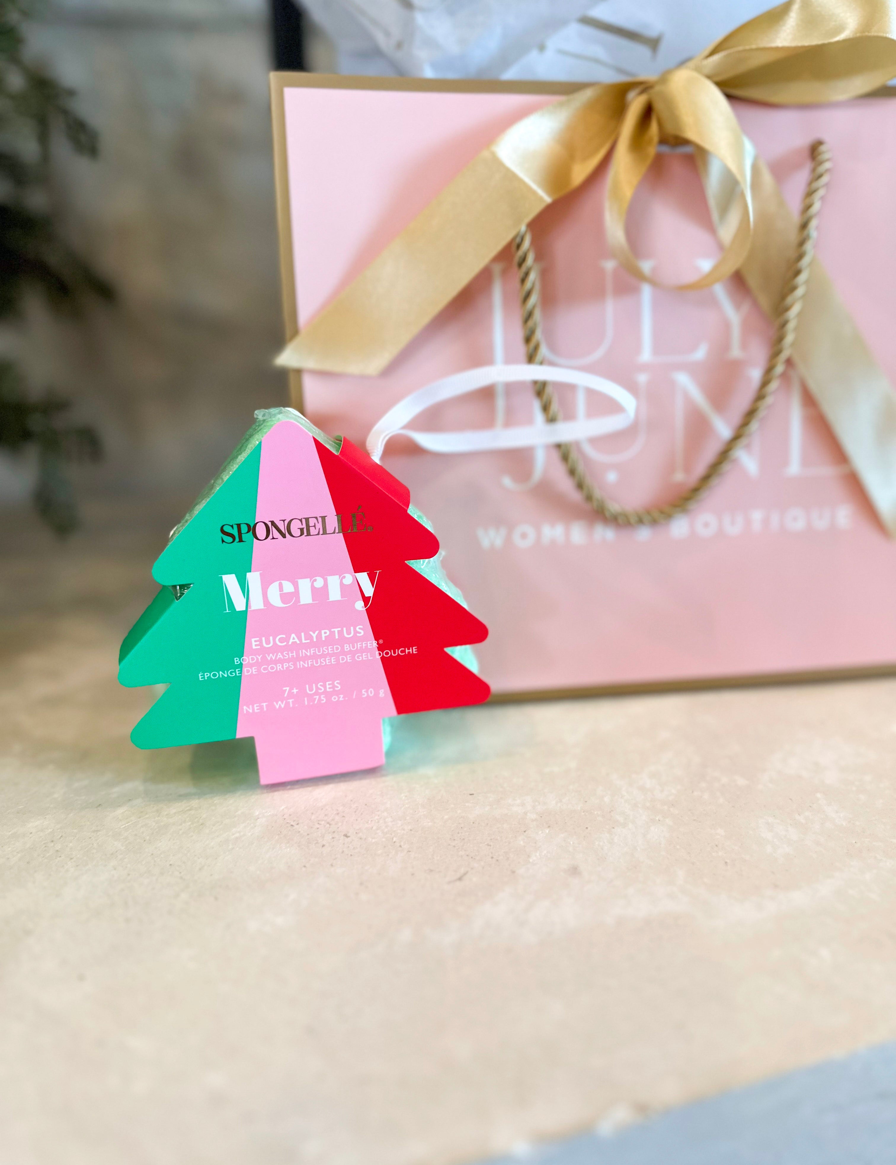 Spongellé - Holiday Tree Body Buffer - 4 Scents-120 Apothecary-Spongellé-July & June Women's Fashion Boutique Located in San Antonio, Texas