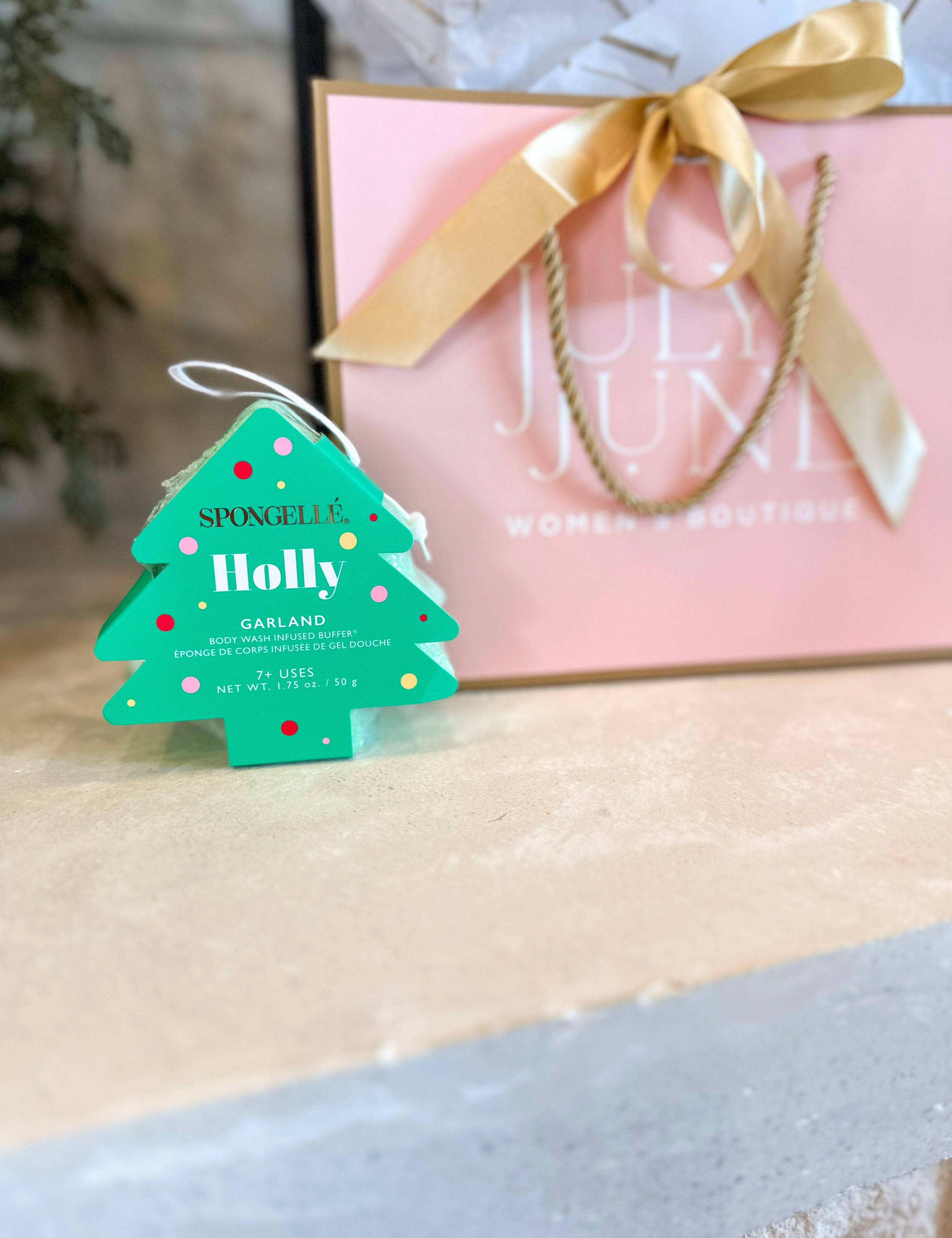 Spongellé - Holiday Tree Body Buffer - 4 Scents-120 Apothecary-Spongellé-July & June Women's Fashion Boutique Located in San Antonio, Texas