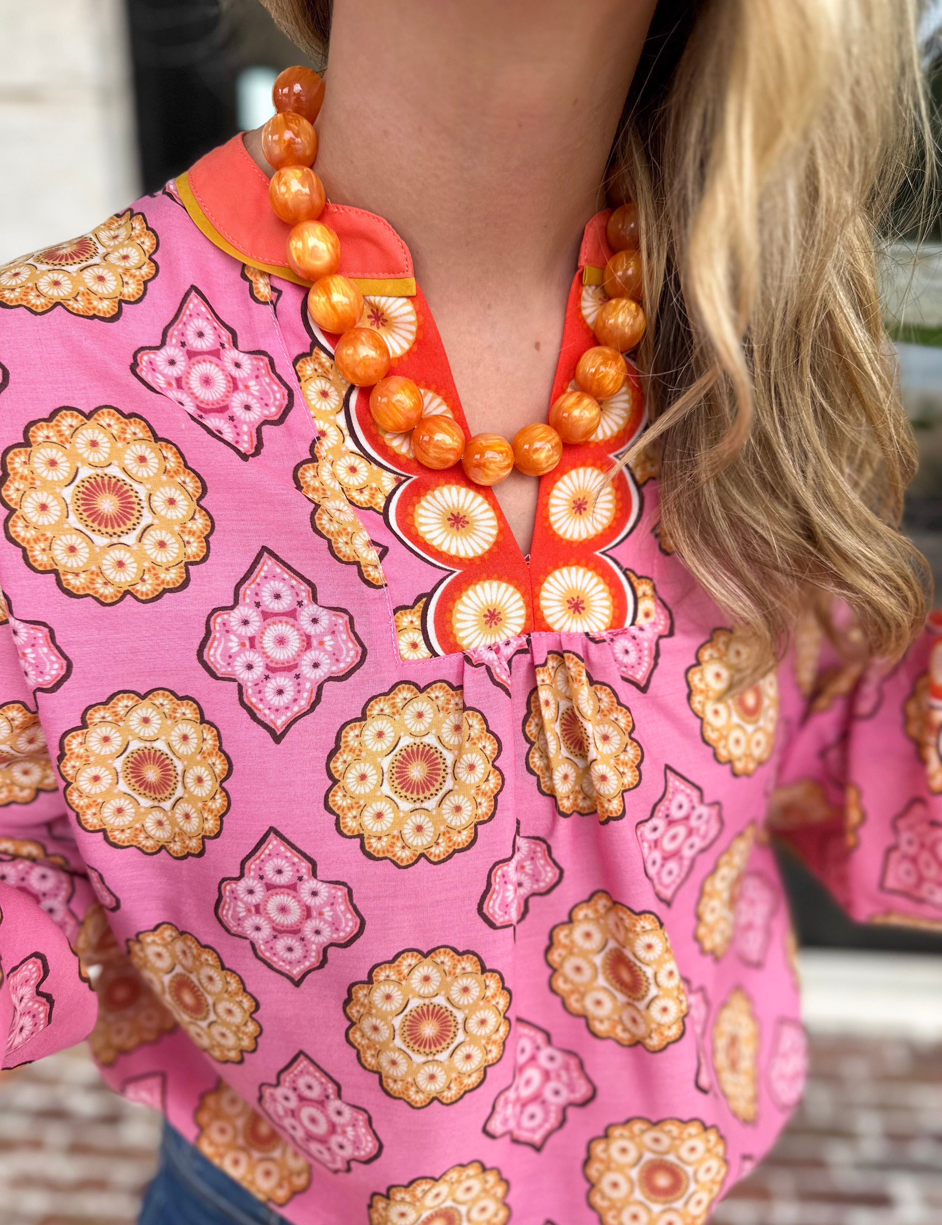 Beaded Adjustable Bubble Necklace - Sunkissed-110 Jewelry & Hair-KMs GEMs-July & June Women's Fashion Boutique Located in San Antonio, Texas