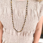 Natalie Wood - Adorned Beaded Necklace - Tortoiseshell-110 Jewelry & Hair-Natalie Wood-July & June Women's Fashion Boutique Located in San Antonio, Texas
