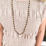 Natalie Wood - Adorned Beaded Necklace - Tortoiseshell-110 Jewelry & Hair-Natalie Wood-July & June Women's Fashion Boutique Located in San Antonio, Texas