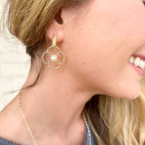 Natalie Wood - Botanic Drop Earrings - Pearl-110 Jewelry & Hair-Natalie Wood-July & June Women's Fashion Boutique Located in San Antonio, Texas