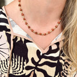 Natalie Wood - Adorned Mini Beaded Necklace - Sandstone-110 Jewelry & Hair-Natalie Wood-July & June Women's Fashion Boutique Located in San Antonio, Texas
