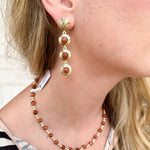 Natalie Wood - Strata Linear Earrings - Sandstone-110 Jewelry & Hair-Natalie Wood-July & June Women's Fashion Boutique Located in San Antonio, Texas