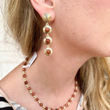 Natalie Wood - Strata Linear Earrings - Sandstone-110 Jewelry & Hair-Natalie Wood-July & June Women's Fashion Boutique Located in San Antonio, Texas
