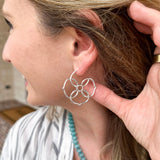 Natalie Wood - Botanic Hoop Earring - Silver-110 Jewelry & Hair-Natalie Wood-July & June Women's Fashion Boutique Located in San Antonio, Texas