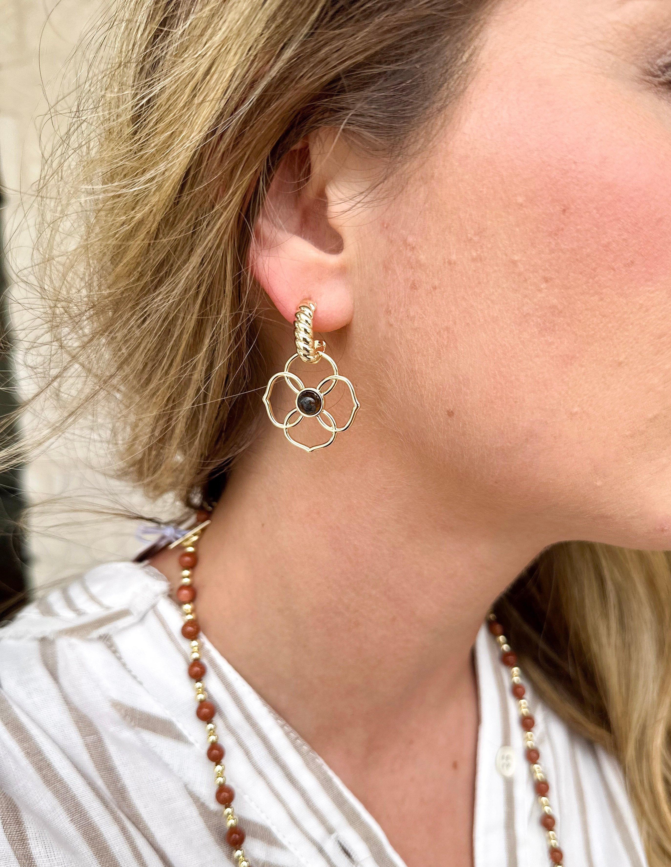Natalie Wood - Botanic Drop Earrings - Tortoiseshell-110 Jewelry & Hair-Natalie Wood-July & June Women's Fashion Boutique Located in San Antonio, Texas