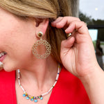 Natalie Wood - Gilded Statement Earrings - Tortoiseshell-110 Jewelry & Hair-Natalie Wood-July & June Women's Fashion Boutique Located in San Antonio, Texas