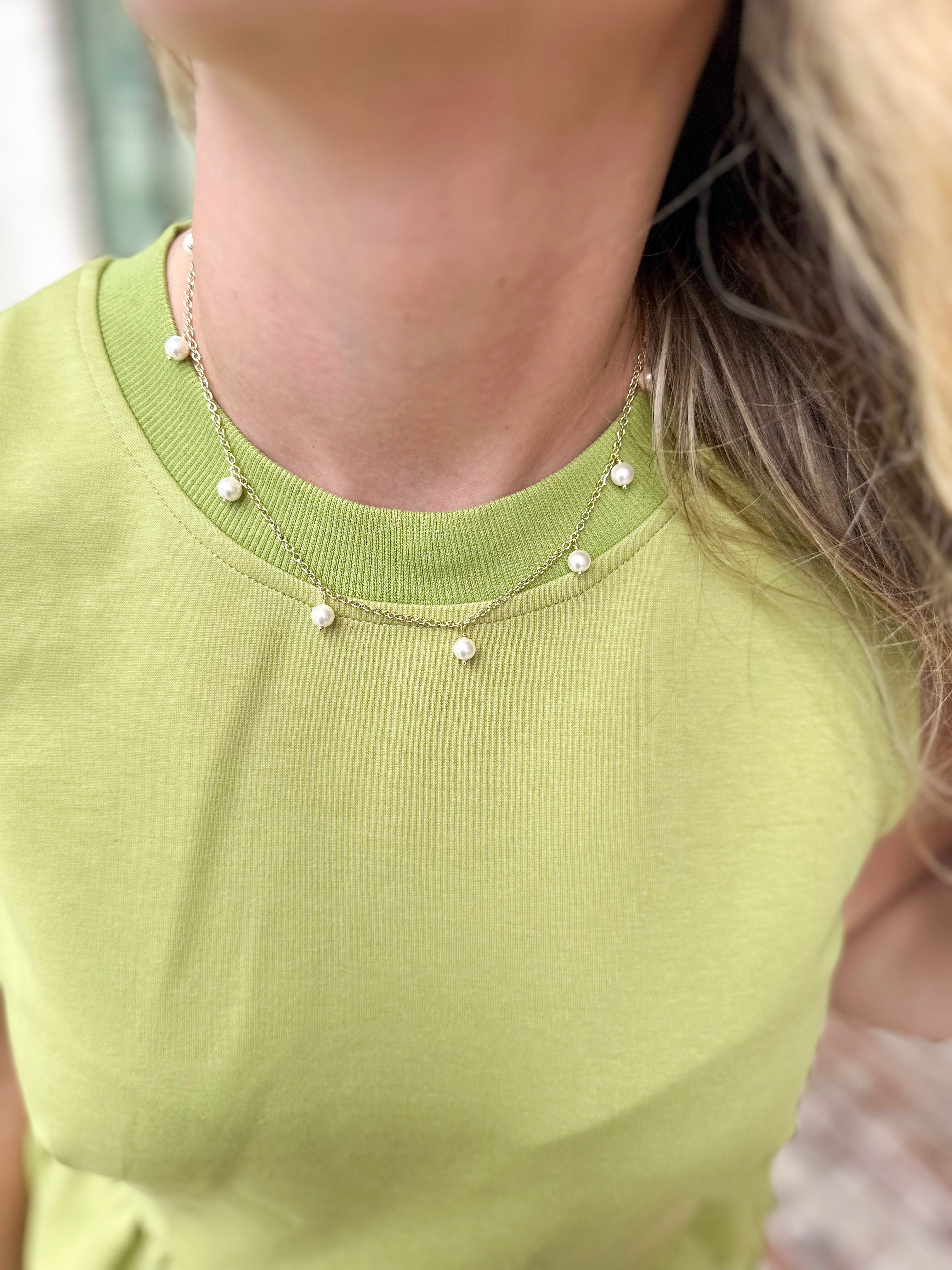 Natalie Wood - Botanic Station Necklace - Pearl-110 Jewelry & Hair-Natalie Wood-July & June Women's Fashion Boutique Located in San Antonio, Texas