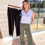 LIVERPOOL - Pull On Cropped Pant - Black-400 Pants-LIVERPOOL JEANS COMPANY-July & June Women's Fashion Boutique Located in San Antonio, Texas