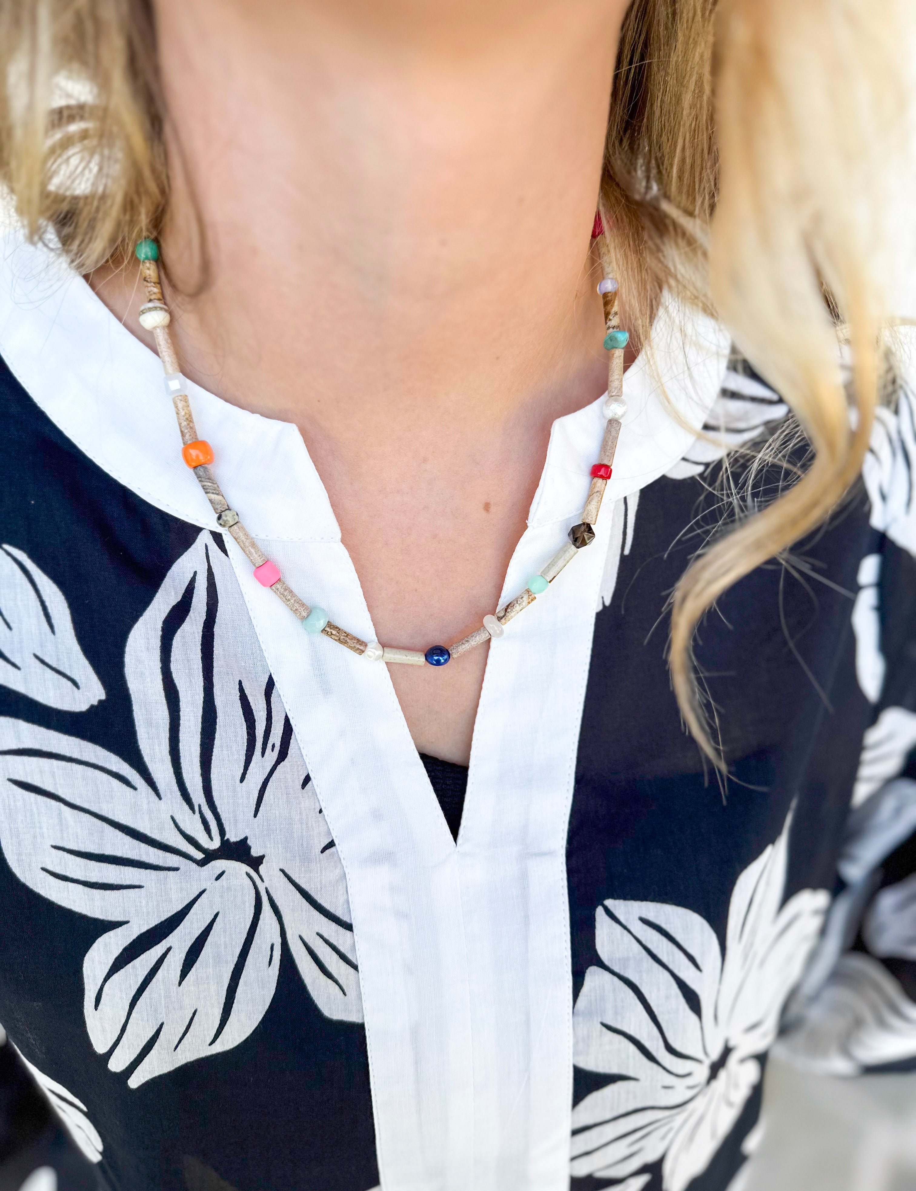 Virana Necklace - Brown-110 Jewelry & Hair-Betsy Pittard Design LLC-July & June Women's Fashion Boutique Located in San Antonio, Texas