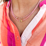 Double Beaded Necklace Set - Pink-110 Jewelry & Hair-MacRae & Co-July & June Women's Fashion Boutique Located in San Antonio, Texas