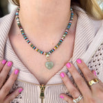 Thomas Heart Statement Necklace - Green-110 Jewelry & Hair-Betsy Pittard Design LLC-July & June Women's Fashion Boutique Located in San Antonio, Texas
