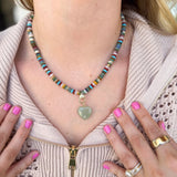 Thomas Heart Statement Necklace - Green-110 Jewelry & Hair-Betsy Pittard Design LLC-July & June Women's Fashion Boutique Located in San Antonio, Texas