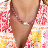 Natalie Beaded Necklace - Pink-110 Jewelry & Hair-MacRae & Co-July & June Women's Fashion Boutique Located in San Antonio, Texas