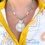 Shell Beaded Statement Necklace - Green-110 Jewelry & Hair-Betsy Pittard Design LLC-July & June Women's Fashion Boutique Located in San Antonio, Texas