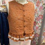 Copper Quilted Vest-600 Outerwear-LISTICLE-July & June Women's Fashion Boutique Located in San Antonio, Texas