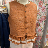 Copper Quilted Vest-600 Outerwear-LISTICLE-July & June Women's Fashion Boutique Located in San Antonio, Texas