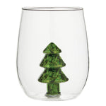 SLANT - Figurine Wine Glass - Glitter Tree-140 Gifts + Home-SLANT-July & June Women's Fashion Boutique Located in San Antonio, Texas