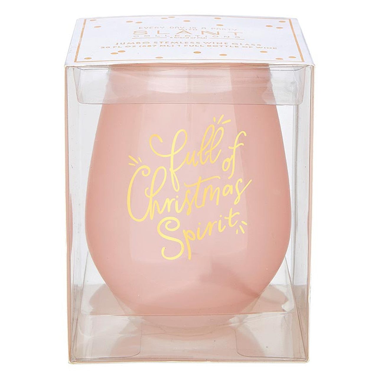 SLANT - Jumbo Steamless Wine Glass Full of Christmas Spirit-140 Gifts + Home-SLANT-July & June Women's Fashion Boutique Located in San Antonio, Texas