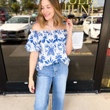Lola Off The Shoulder Blouse-200 Fashion Blouses-FLYING TOMATO-July & June Women's Fashion Boutique Located in San Antonio, Texas