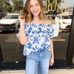 Lola Off The Shoulder Blouse-200 Fashion Blouses-FLYING TOMATO-July & June Women's Fashion Boutique Located in San Antonio, Texas