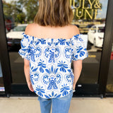 Lola Off The Shoulder Blouse-200 Fashion Blouses-FLYING TOMATO-July & June Women's Fashion Boutique Located in San Antonio, Texas