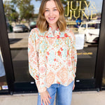 Butterfly Kisses Blouse-200 Fashion Blouses-FATE-July & June Women's Fashion Boutique Located in San Antonio, Texas
