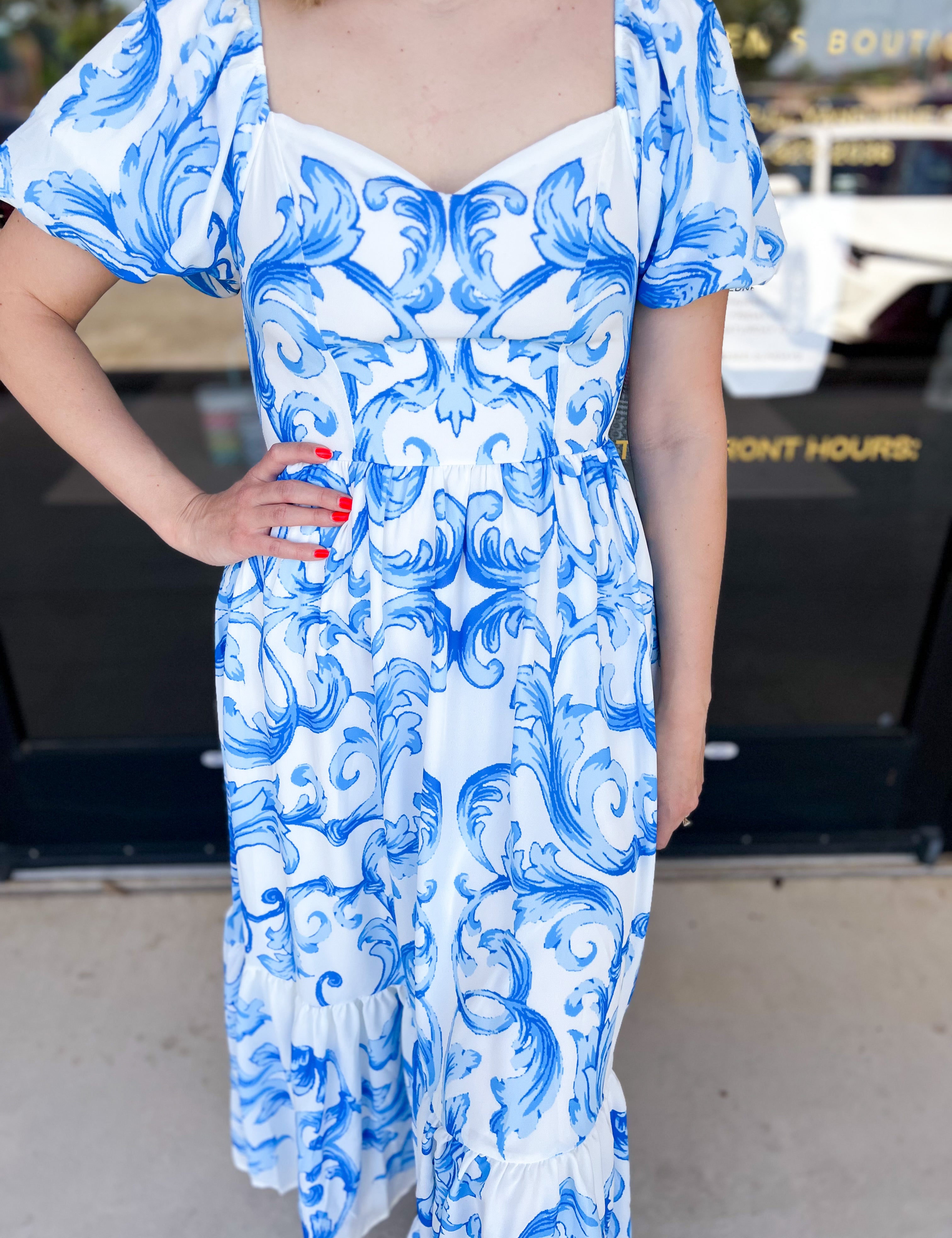 Kelsey Midi Dress-500 Midi-FLYING TOMATO-July & June Women's Fashion Boutique Located in San Antonio, Texas