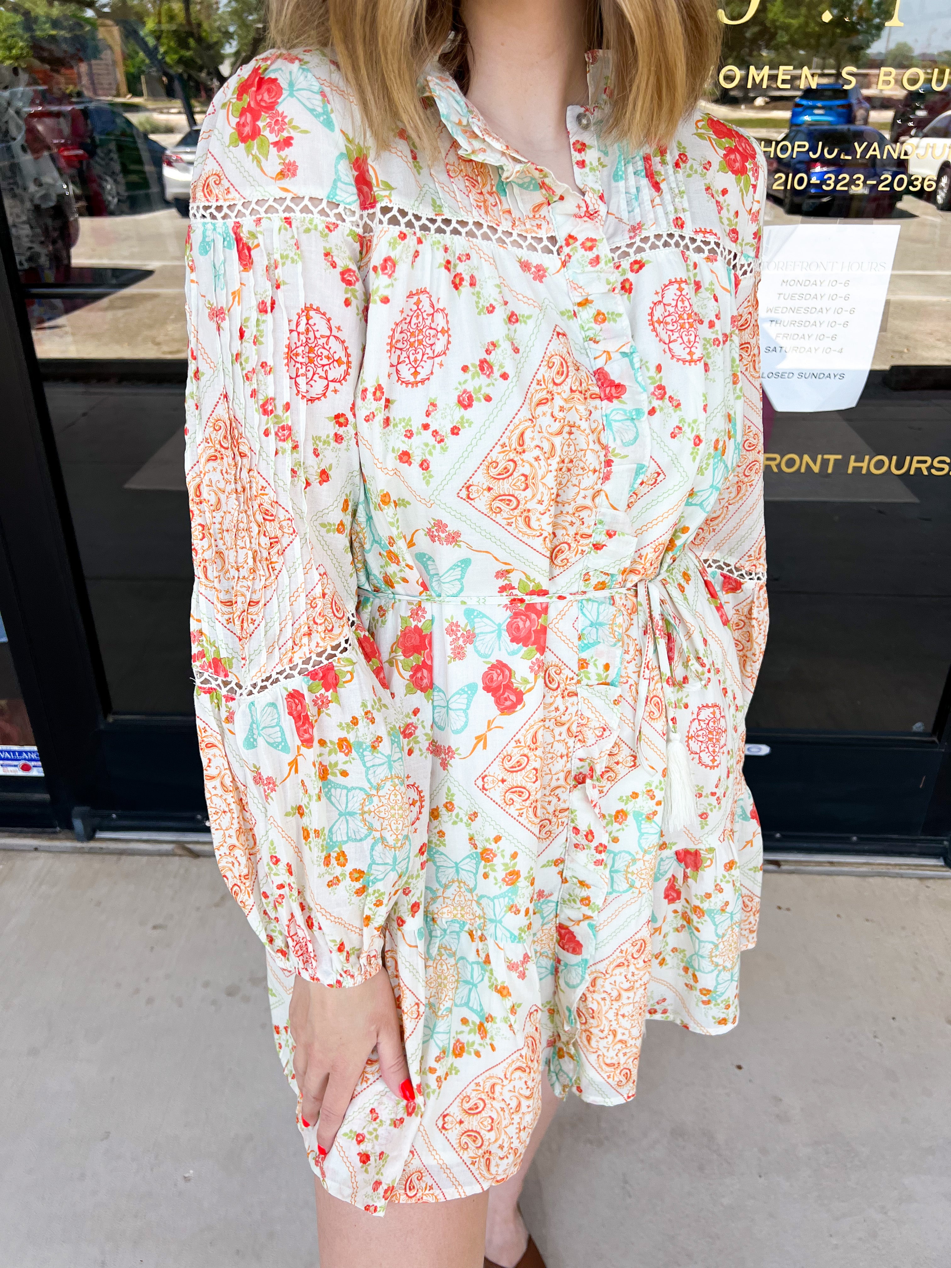 Butterfly Kisses Mini Dress-510 Mini-FATE-July & June Women's Fashion Boutique Located in San Antonio, Texas