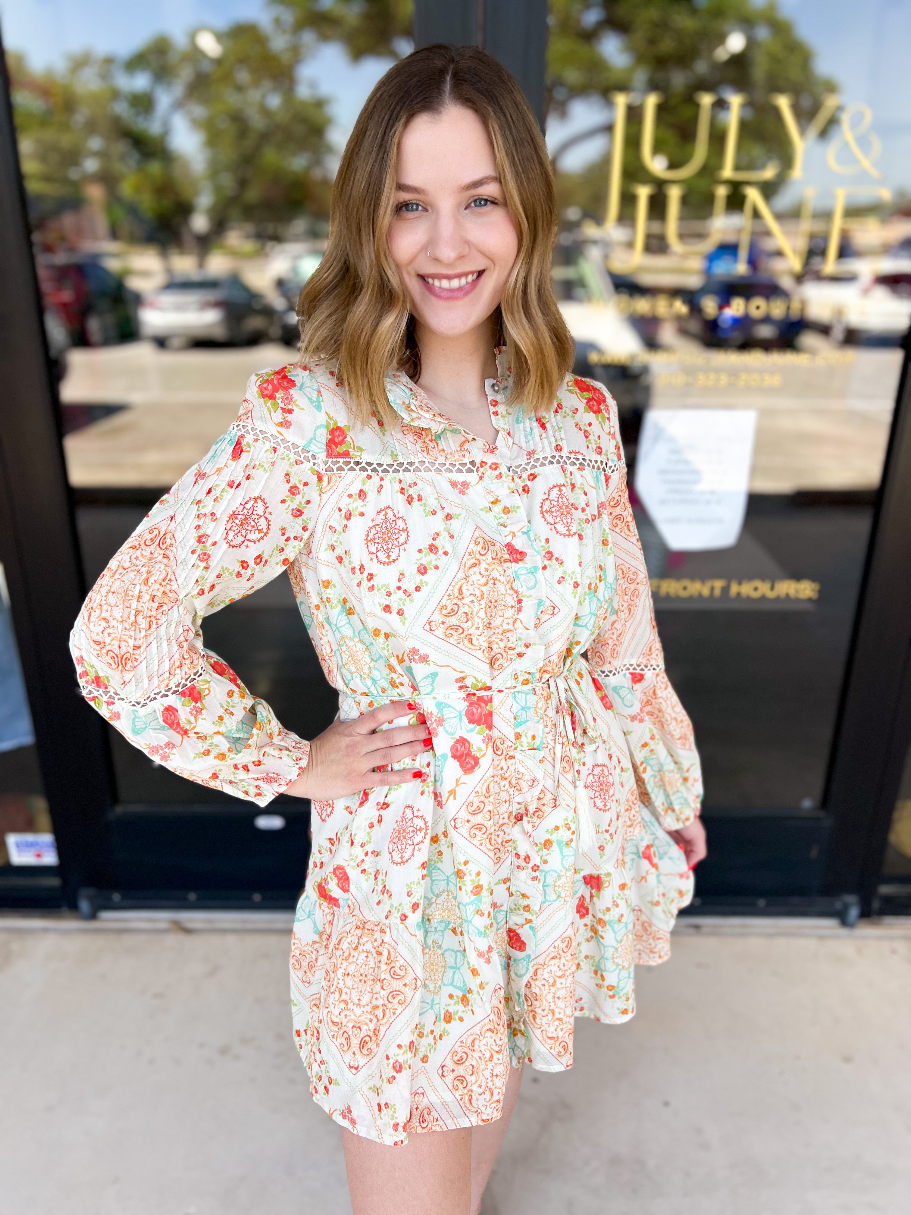 Butterfly Kisses Mini Dress-510 Mini-FATE-July & June Women's Fashion Boutique Located in San Antonio, Texas
