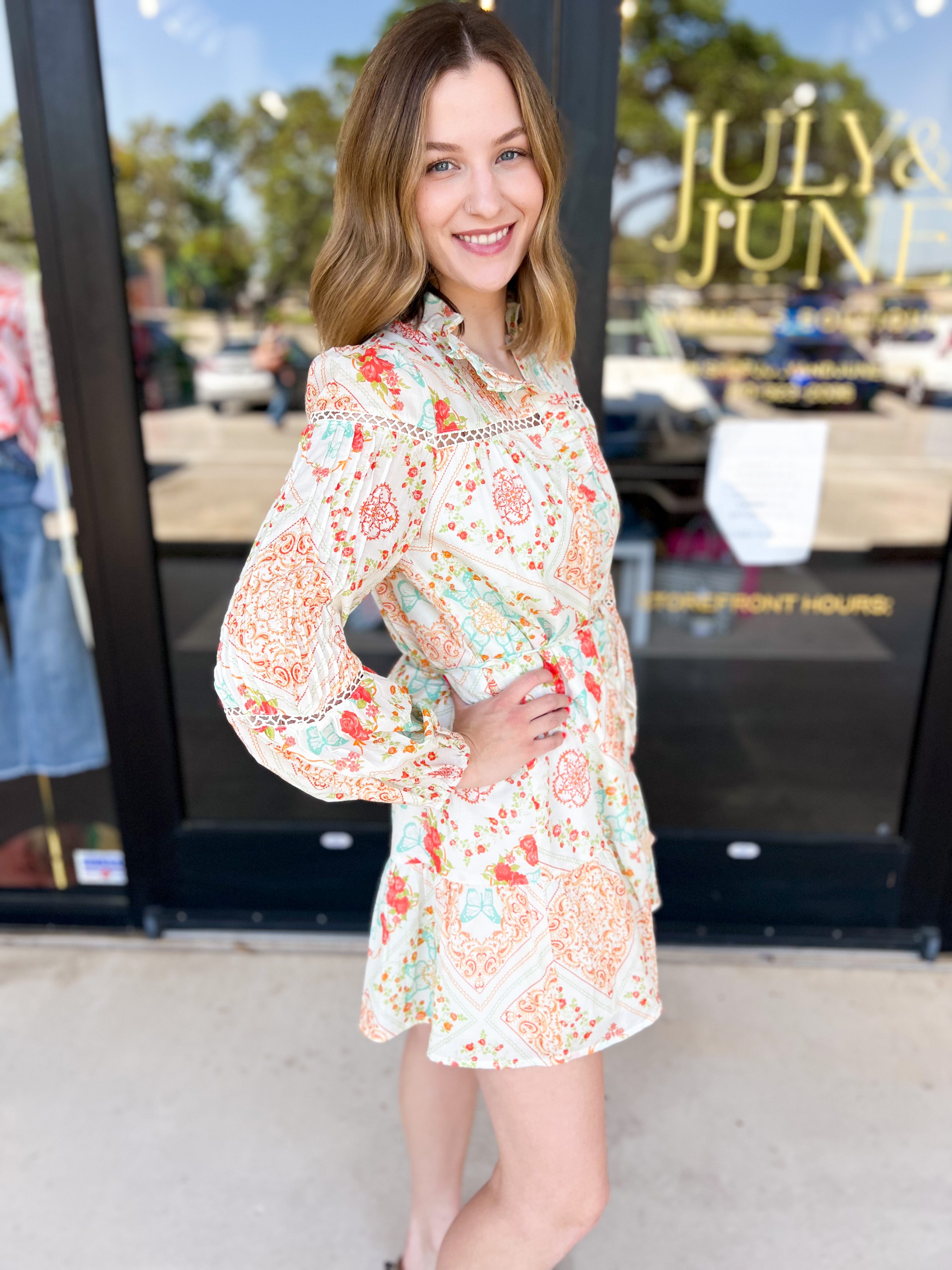 Butterfly Kisses Mini Dress-510 Mini-FATE-July & June Women's Fashion Boutique Located in San Antonio, Texas