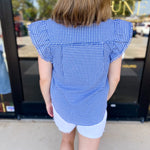 Sweet As Can Be Blouse - Blue-200 Fashion Blouses-OLIVACEOUS-July & June Women's Fashion Boutique Located in San Antonio, Texas
