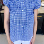 Sweet As Can Be Blouse - Blue-200 Fashion Blouses-OLIVACEOUS-July & June Women's Fashion Boutique Located in San Antonio, Texas