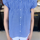 Sweet As Can Be Blouse - Blue-200 Fashion Blouses-OLIVACEOUS-July & June Women's Fashion Boutique Located in San Antonio, Texas