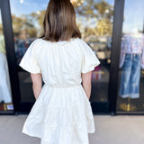 Flora Embroidered Mini Dress-510 Mini-&MERCI-July & June Women's Fashion Boutique Located in San Antonio, Texas