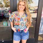 THML - Bold Beauty Blouse-200 Fashion Blouses-THML-July & June Women's Fashion Boutique Located in San Antonio, Texas