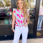 Mary Square - Kira Blouse-200 Fashion Blouses-MARY SQUARE-July & June Women's Fashion Boutique Located in San Antonio, Texas