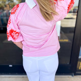 THML - Pink & Poppy Blouse-200 Fashion Blouses-THML-July & June Women's Fashion Boutique Located in San Antonio, Texas