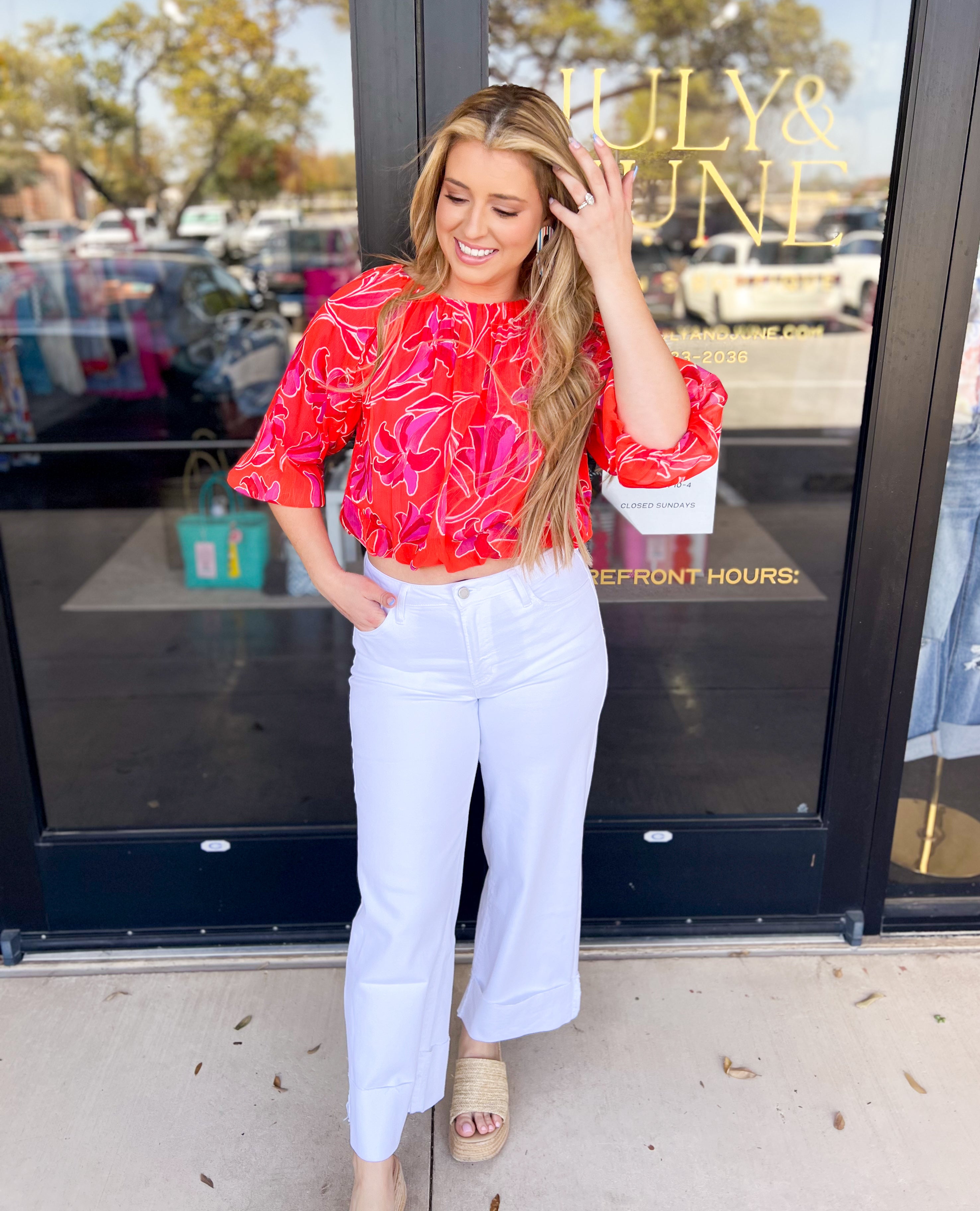 THML - The Phoebe Blouse-200 Fashion Blouses-THML-July & June Women's Fashion Boutique Located in San Antonio, Texas