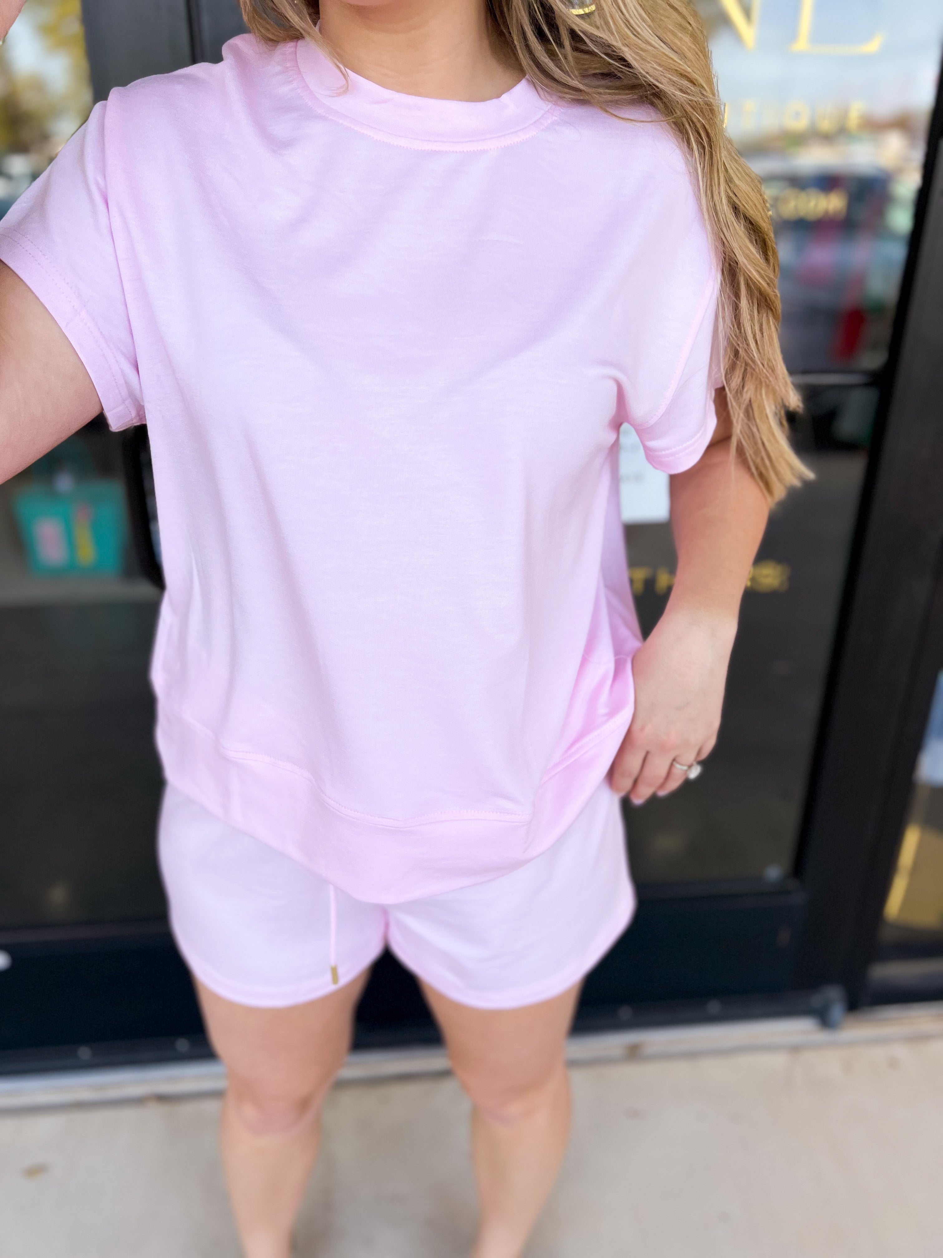 Mary Square - The Emily Travel Set - Pink-300 Athleisure/Lounge-MARY SQUARE-July & June Women's Fashion Boutique Located in San Antonio, Texas