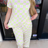 Mary Square - Alli Cropped Pant Pj Set-300 Athleisure/Lounge-MARY SQUARE-July & June Women's Fashion Boutique Located in San Antonio, Texas