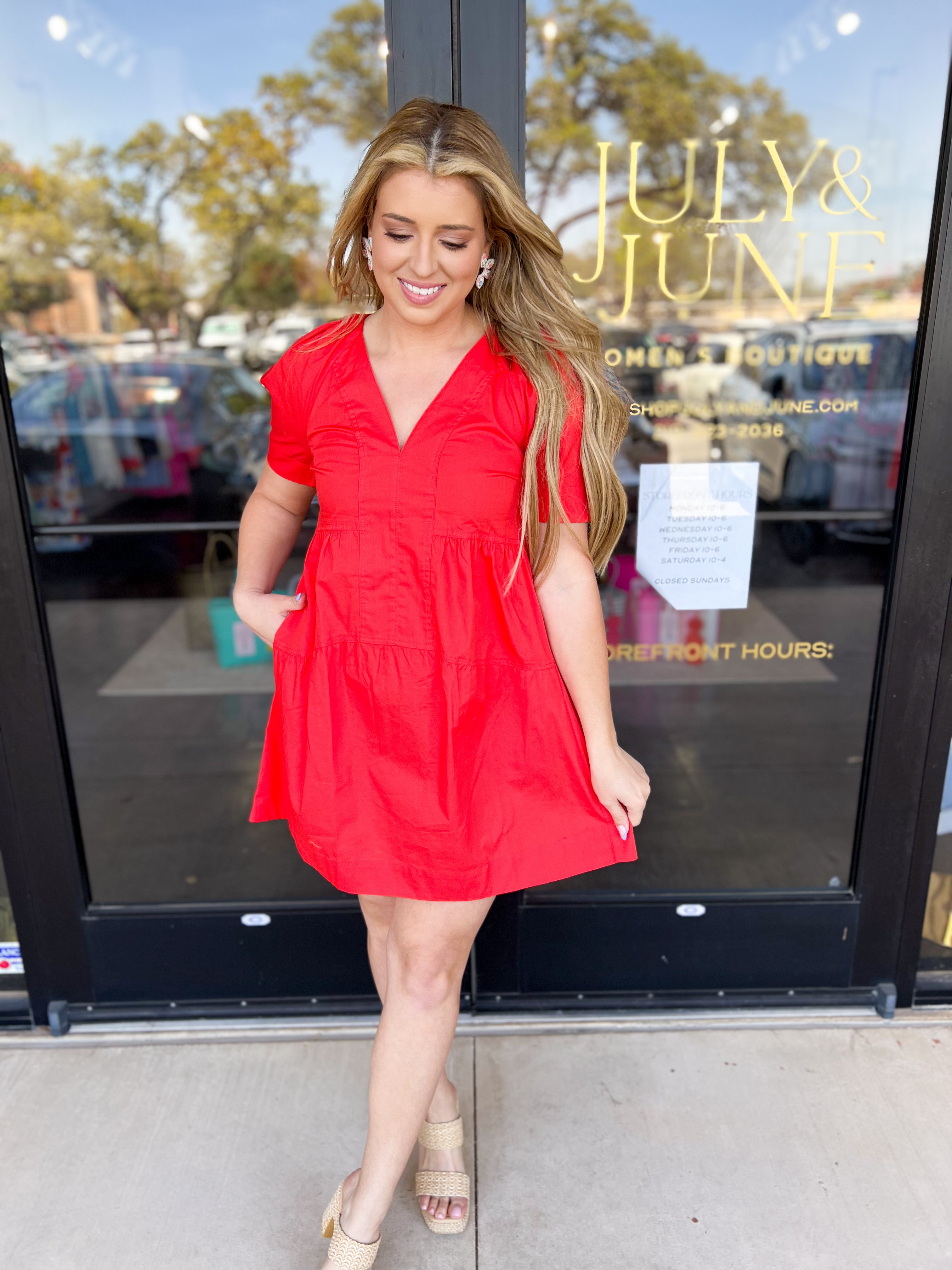 Blood Orange Mini Dress-510 Mini-PINCH-July & June Women's Fashion Boutique Located in San Antonio, Texas