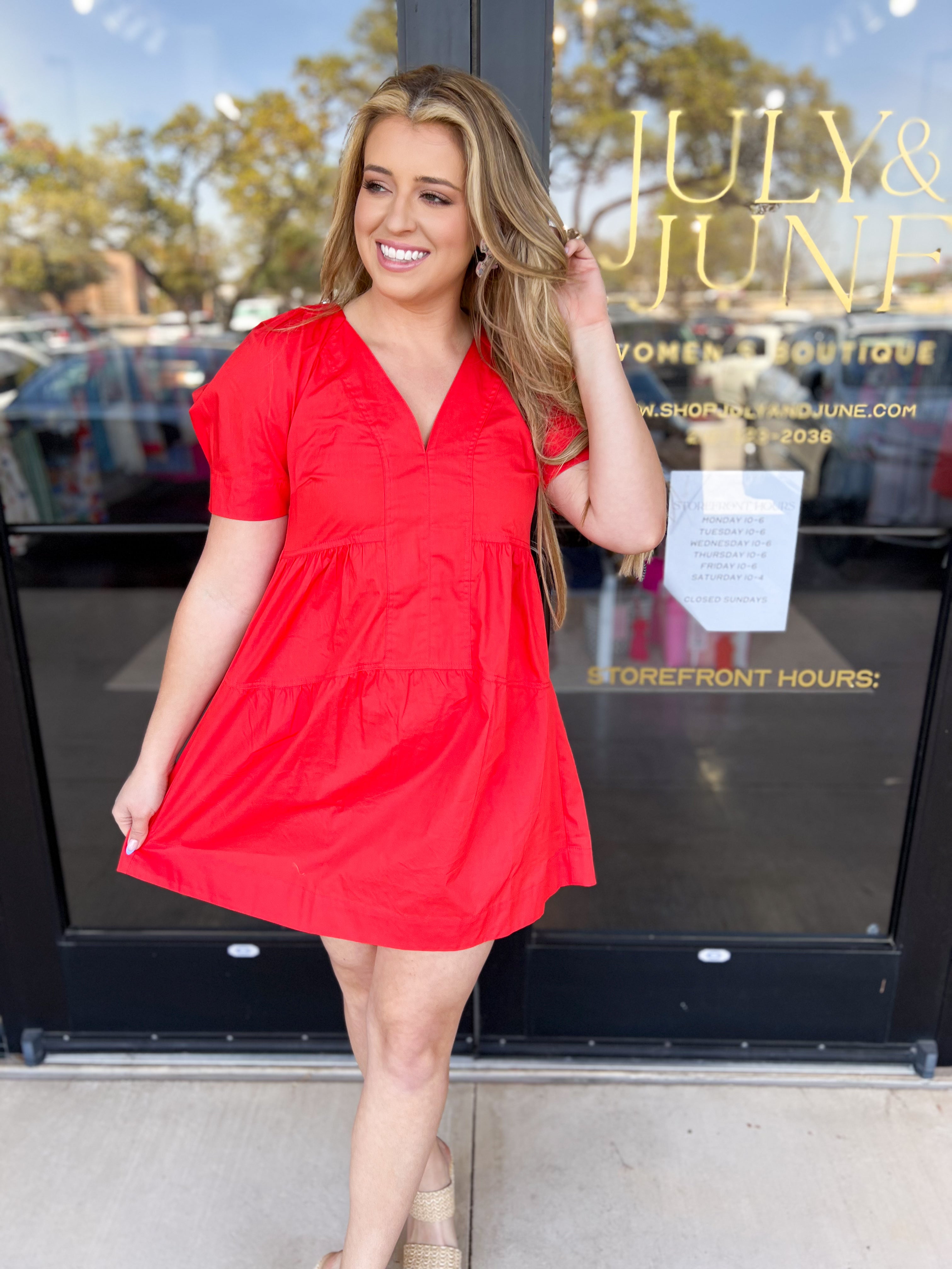 Blood Orange Mini Dress-510 Mini-PINCH-July & June Women's Fashion Boutique Located in San Antonio, Texas