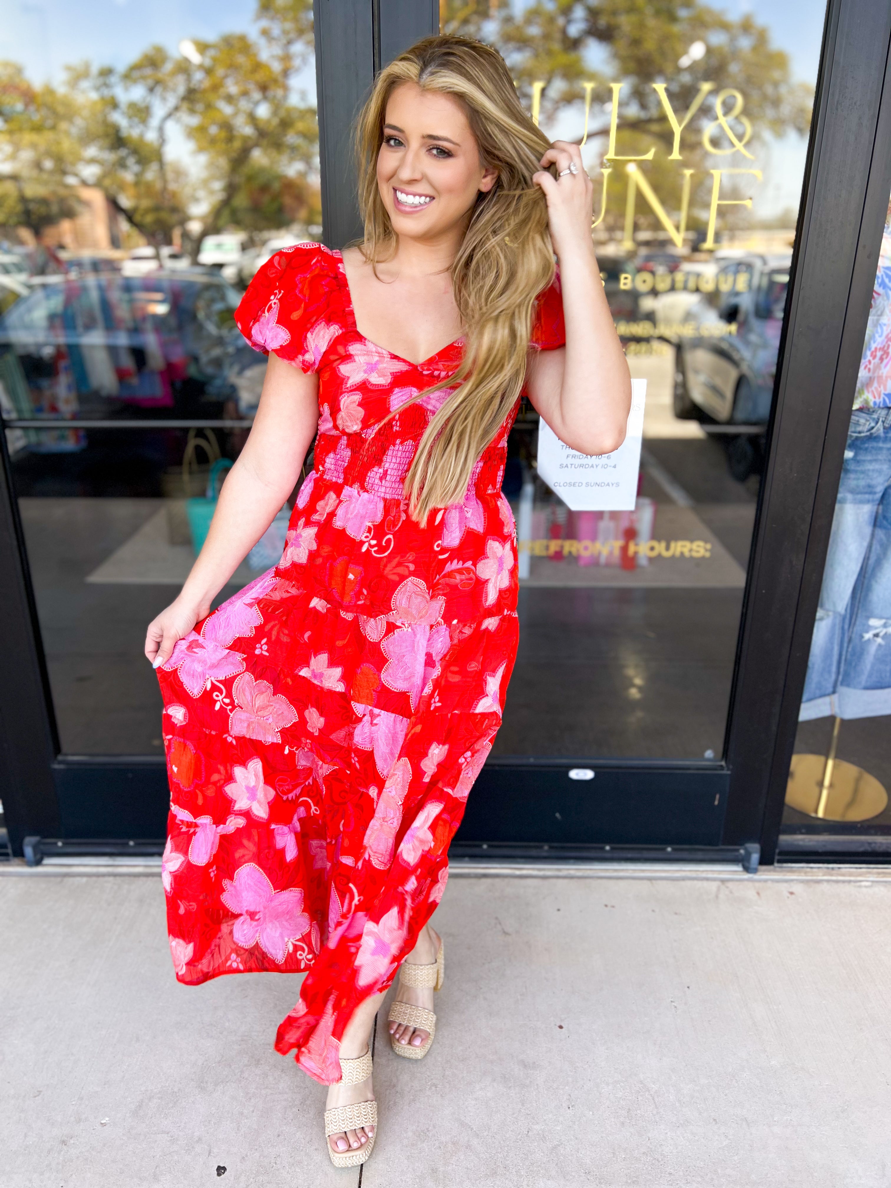 THML - The Rachel Midi Dress-500 Midi-THML-July & June Women's Fashion Boutique Located in San Antonio, Texas
