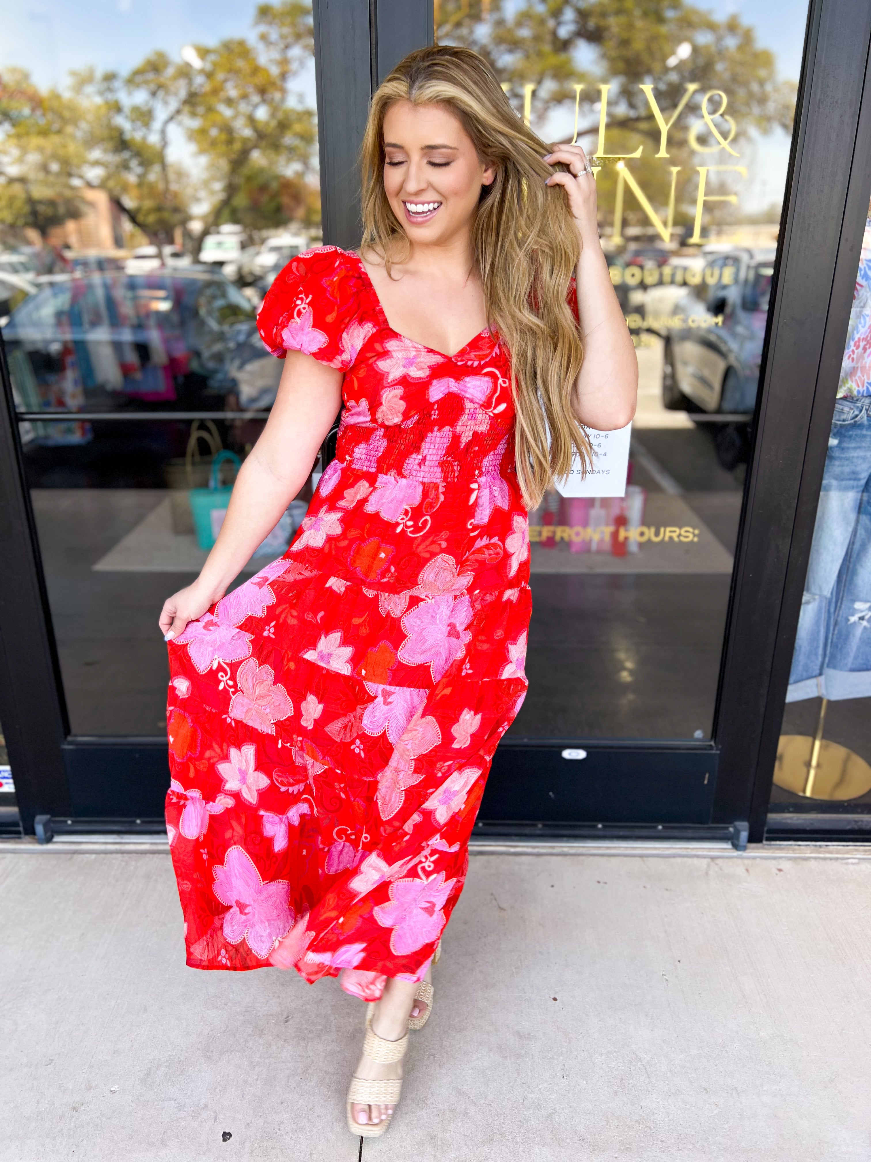 THML - The Rachel Midi Dress-500 Midi-THML-July & June Women's Fashion Boutique Located in San Antonio, Texas