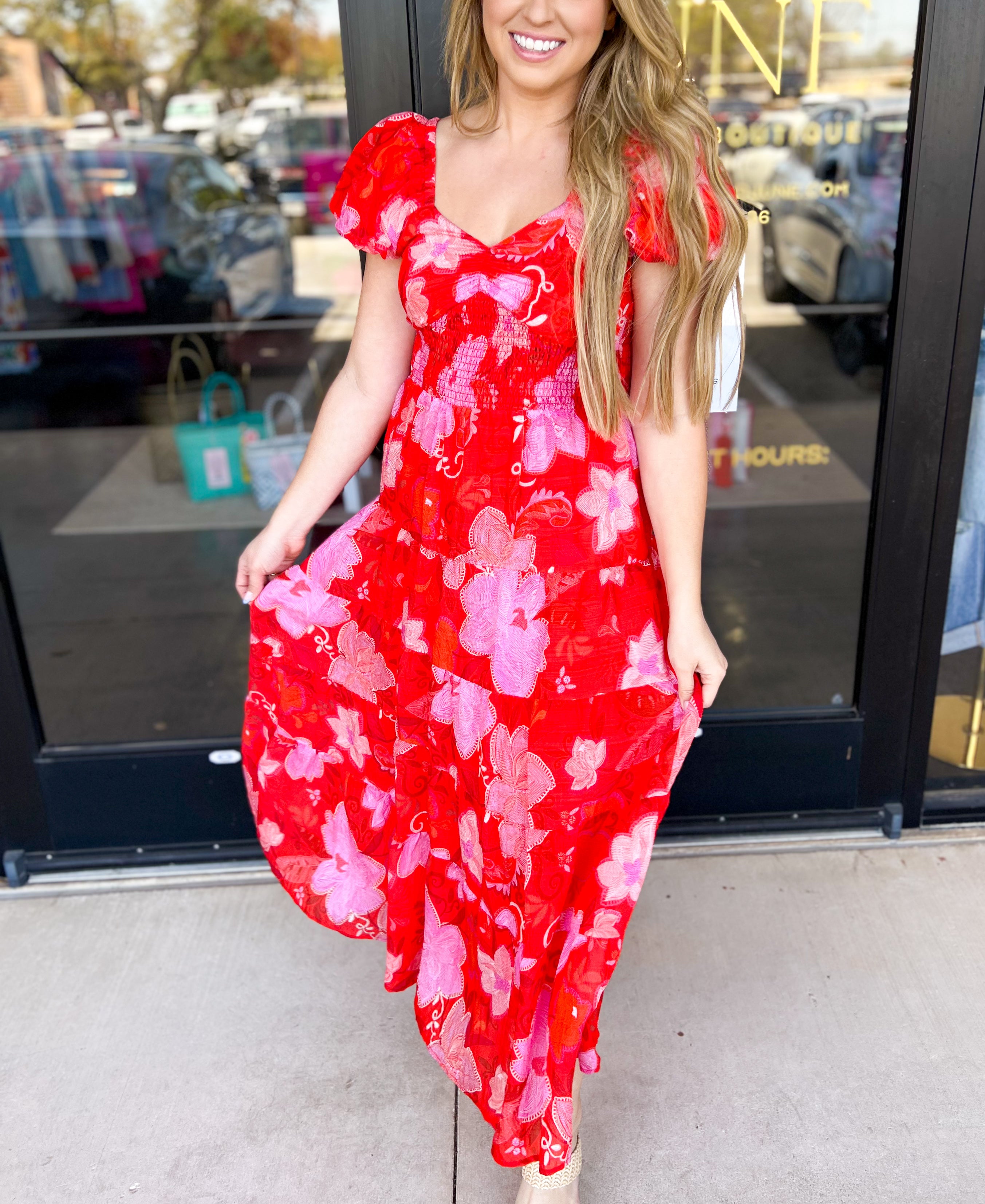 THML - The Rachel Midi Dress-500 Midi-THML-July & June Women's Fashion Boutique Located in San Antonio, Texas