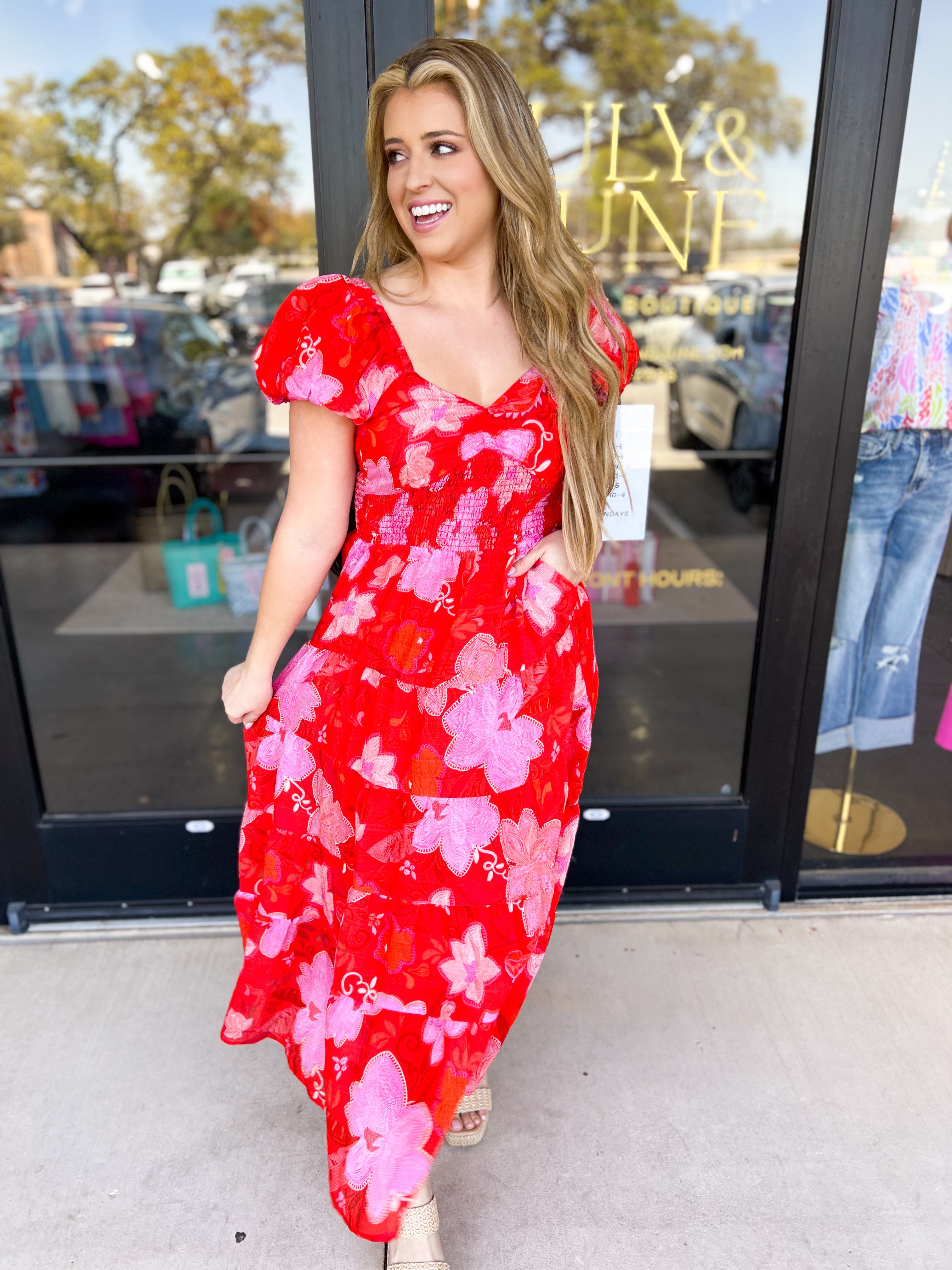 THML - The Rachel Midi Dress-500 Midi-THML-July & June Women's Fashion Boutique Located in San Antonio, Texas