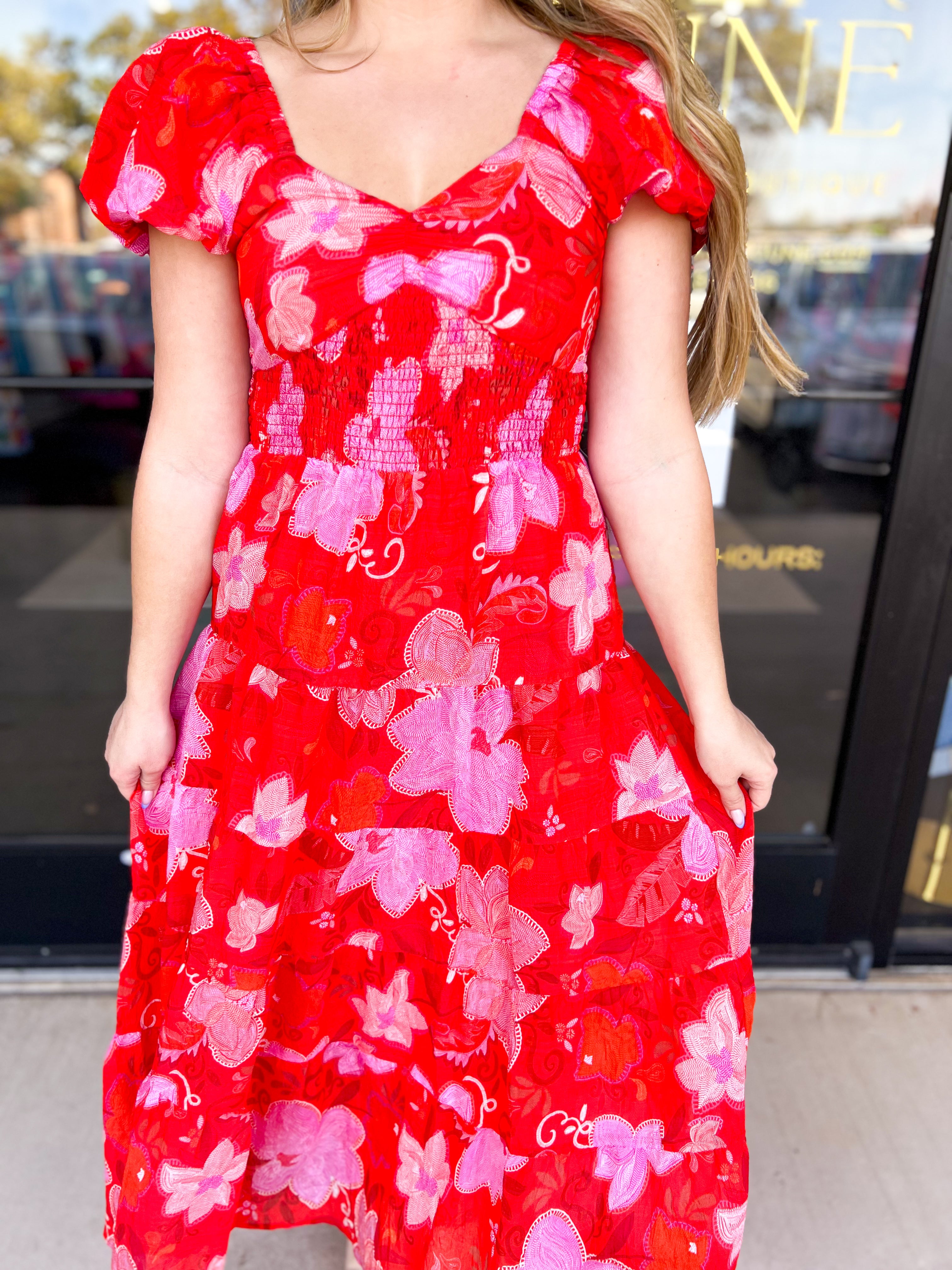 THML - The Rachel Midi Dress-500 Midi-THML-July & June Women's Fashion Boutique Located in San Antonio, Texas
