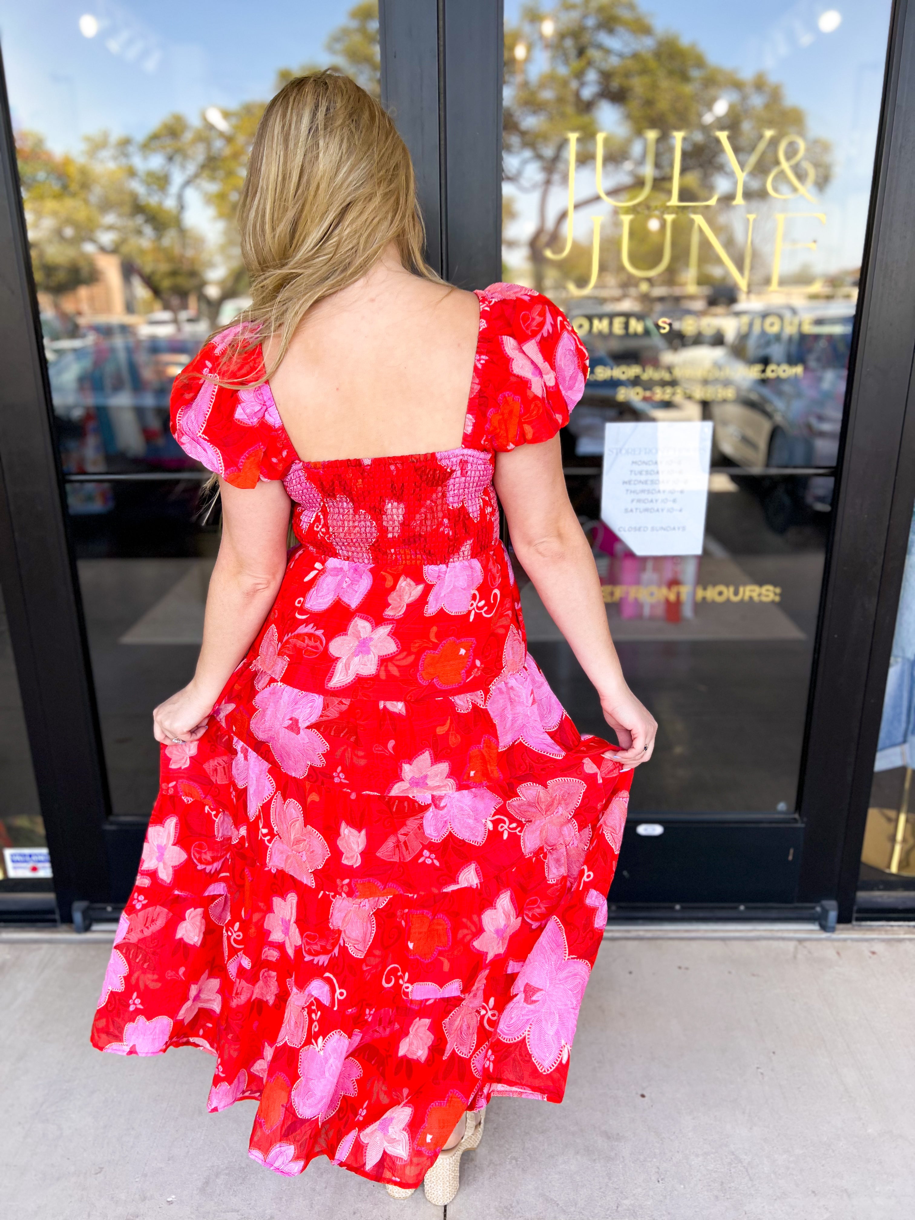 THML - The Rachel Midi Dress-500 Midi-THML-July & June Women's Fashion Boutique Located in San Antonio, Texas